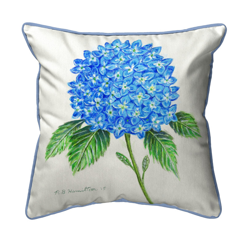 Highland Dunes Ansley Hydrangea Indoor/Outdoor Throw Pillow & Reviews Wayfair